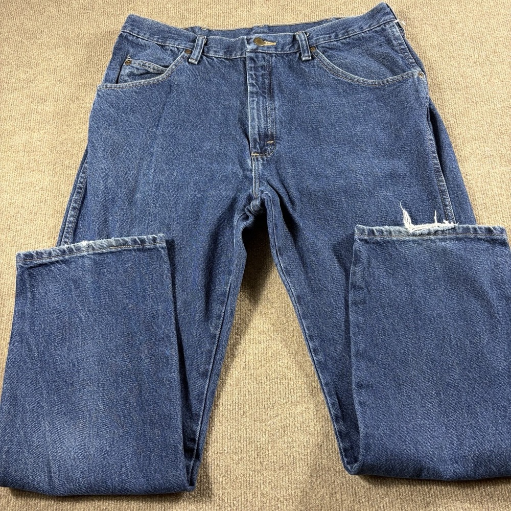 Wrangler Regular Fit Jeans‎ 36x30 Men's Blue Straight Leg Denim Pants Y2K